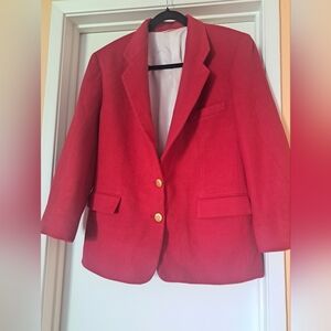 Red Women's Blazer Jacket  Tailored Suit Jacket Pietrafesa For Studio 121